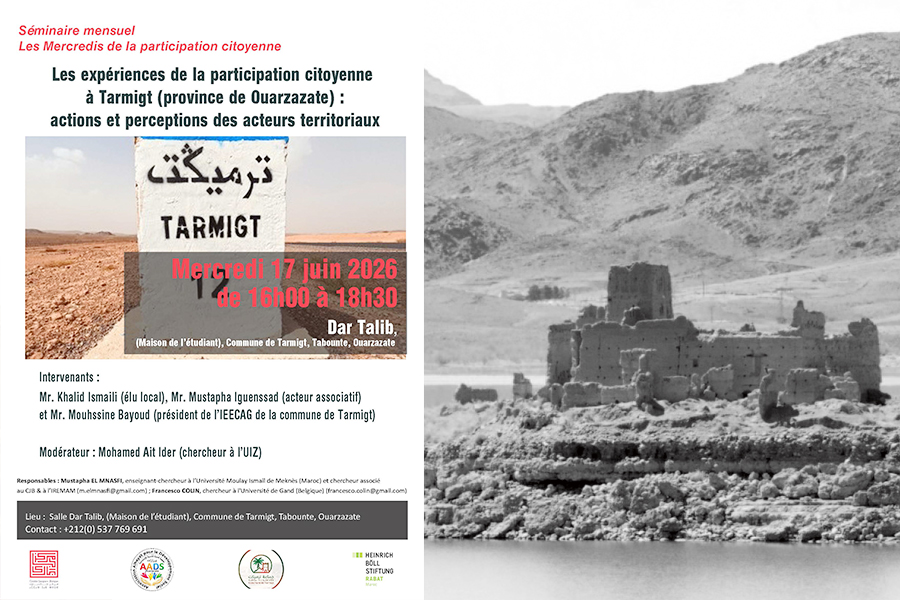Les expériences de la participation citoyenne à Tarmigt (province de Ouarzazate) : actions et perceptions des acteurs territoriaux